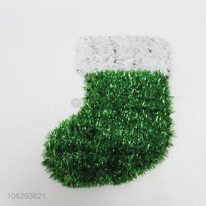 Good quality festival decoration tinsel Christmas stocking