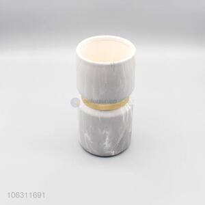 Hot sale modern decoration marble effect ceramic vase