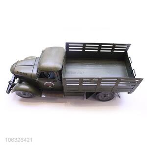 Wholesale Handmade Antique Green Pickup Truck Model Metal Cars For Decor