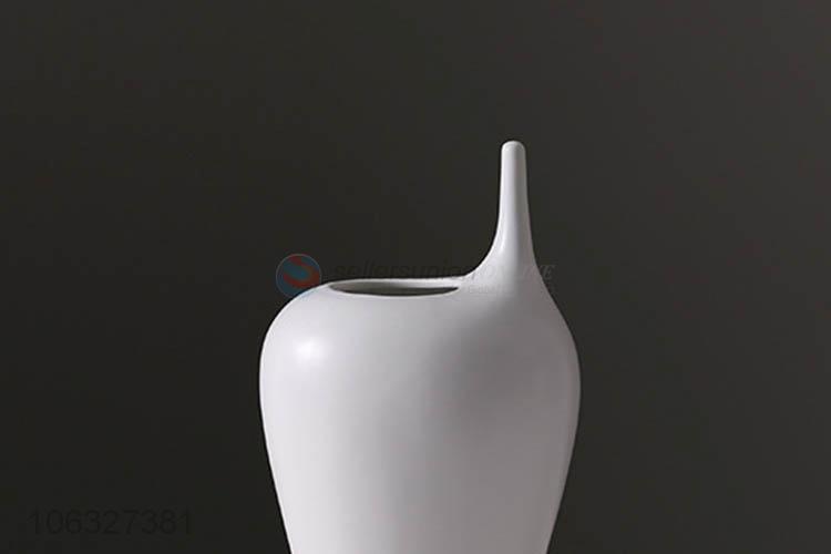 Custom Modern Home Decoration Ceramic Matte White Vase