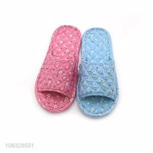 Cheap Wholesale Comfortable Cotton Open Toe Home Slipper