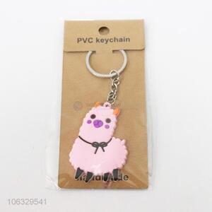 Promotional cartoon alpaka keyring pvc key chain