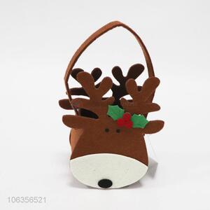 Hot selling Christmas felt crafts reindeer shaped basket