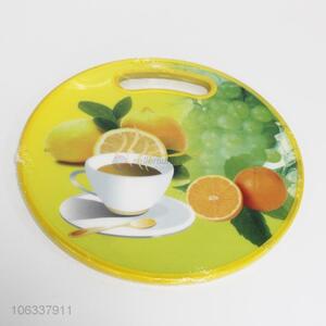 Low price custom printing round plastic cutting board