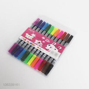 Kids use 12pcs plastic water color pens for drawing pictures