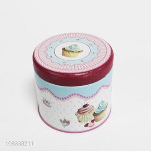 New arrival dessert printed cylinder iron cans