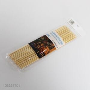 Wholesale bamboo sticks bbq skewers round bamboo sticks 80pcs