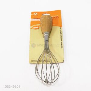 Lowest Price Stainless Steel Egg Whisk with Wooden Handle