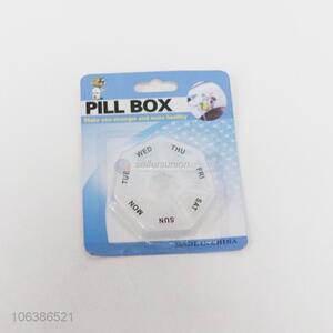 Promotion portable weekly plastic pill box 7 days