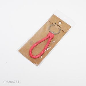 Best price high-grade woven leather string key chain