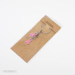 Wholesale premium enamel ribbon key chain for women