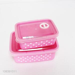 Contracted Design 2PC Pink Plastic Preservation Box