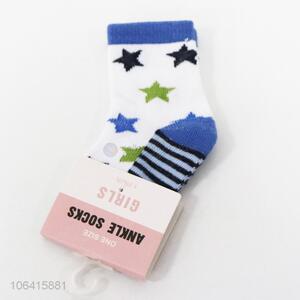 Factory price children girls cotton ankle socks winter socks