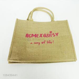 Factory wholesale yellow linen bag household storage bag