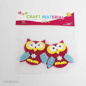 New product owl shaped felt sticker for decoration