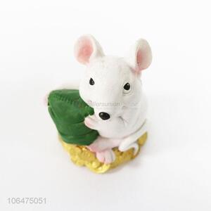 Lovely design decorative mouse shaped resin money box