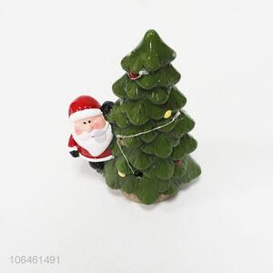 Cheap Price Cartoon Santa Claus and Christmas Tree <em>Porcelain</em> <em>Crafts</em>