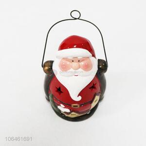 Unique design ceramic hanging christmas santa claus craft