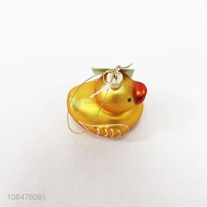Cute Christmas decoration hanging glass duck figurine