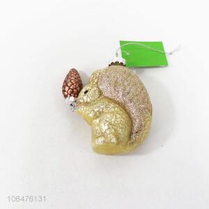 Hot products Christmas decoration hanging glass squirrel figurine