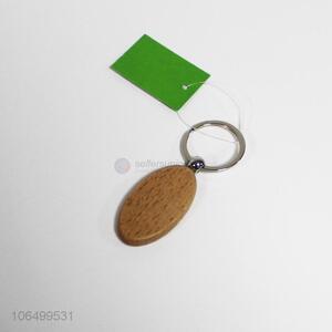 Delicate Design Wooden Key Chain With Metal Ring