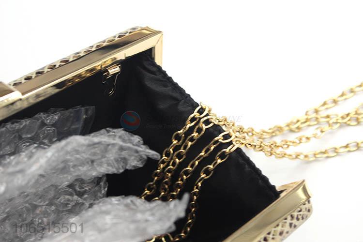 Wholesale snakeskin wedding clutch chain shoulder messenger bag