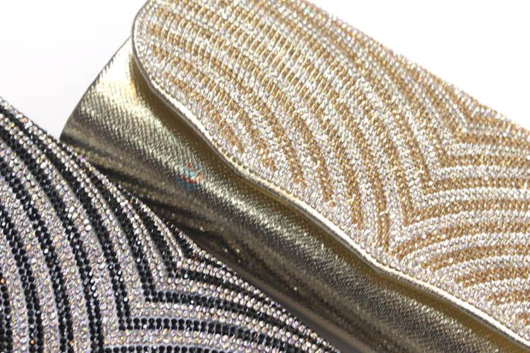 Hot sales fashion rhinestone evening bag messenger bag with chain strap