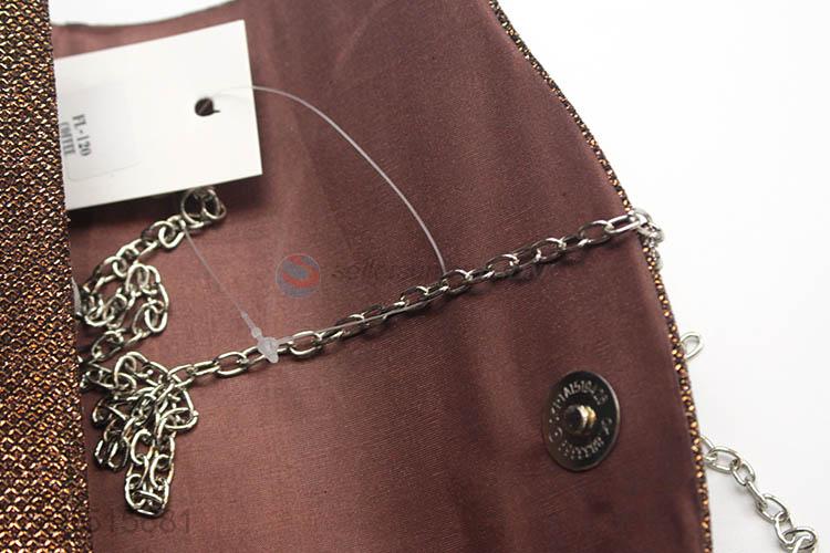 Factory price pu leather handbag elegant chain messenger bag