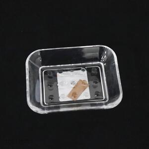 Premium quality square transparent bathroom soap box