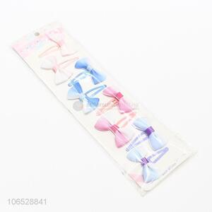 Factory Sell Colorful Bow Hairpin Cute Hair Clip Set
