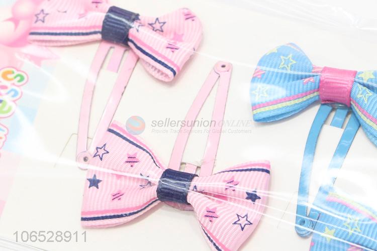 Factory Wholesale Hair Accessories Bow Hair Clip Set For Kids