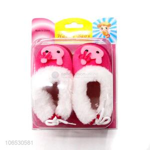 High Quality Add Plush Design Soft Cotton Warm Baby Winter Shoes