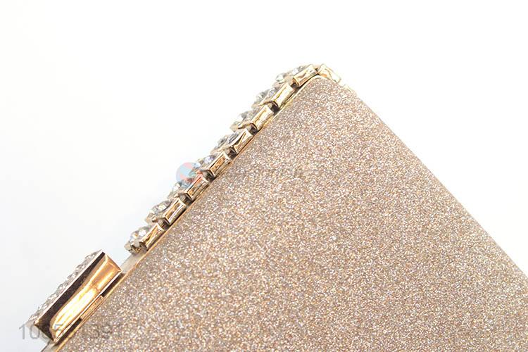 Popular Stylish Lady Fashion Rhinestone Clutch With Shoulder Chain