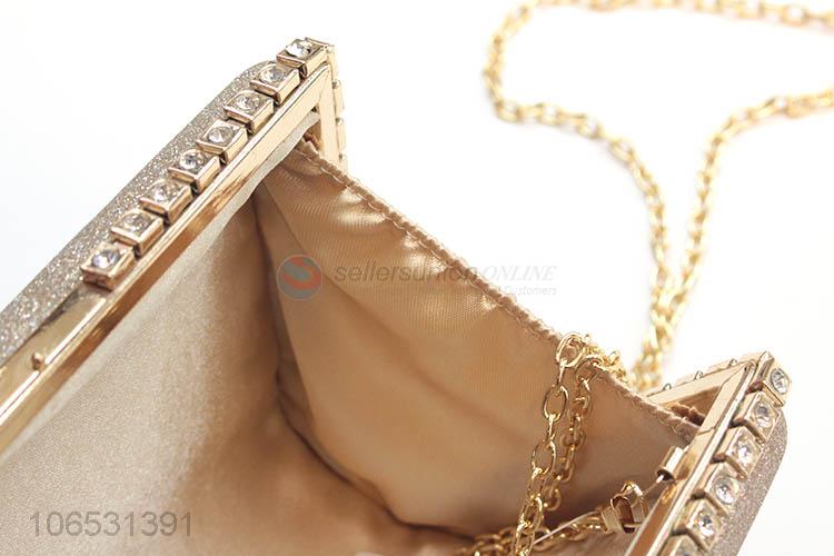 Popular Stylish Lady Fashion Rhinestone Clutch With Shoulder Chain