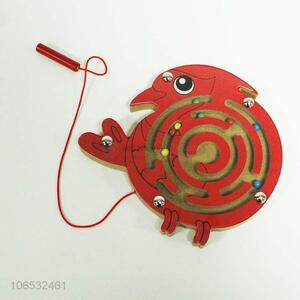 Wholesale kids intelligent toy bird shape wooden magnetic maze toy