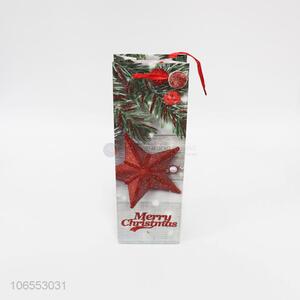 Hot Selling Christmas Paper Red Wine Bag