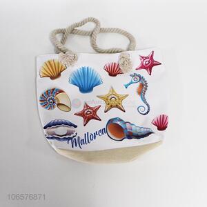 Suitable price printed canvas beach bag tote bag