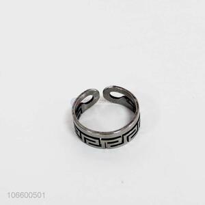 Oem factory hign-end men hematite carved open rings