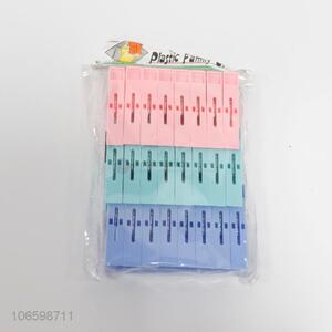 Fashion Style 24 Pieces Plastic Clothespins Fashion Pegs