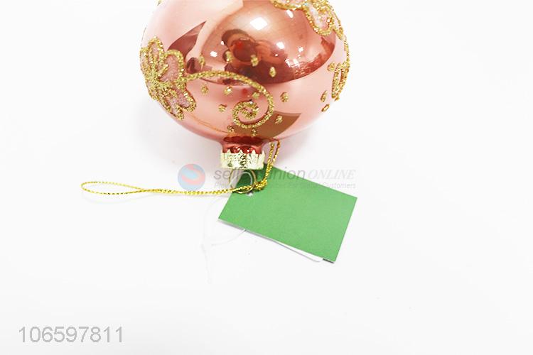 Dependable factory Christmas ornaments personalized peg-top glass balls