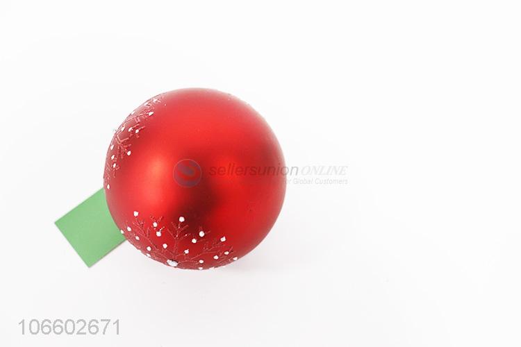 Hot selling Christmas hanging ball snowflake hand painted glass ball