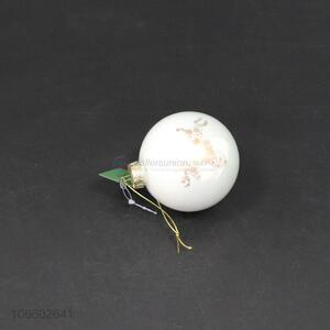 China supplier festival decoration reindeer hand painted Christmas glass balls