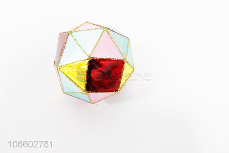 China manufacturer decorative polyhedron Christmas glass ball ornament