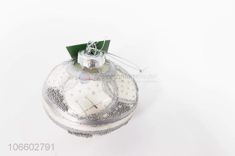 Latest style Christmas ornaments personalized peg-top glass balls