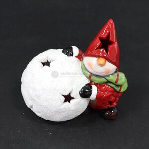 Best price holiday gift Christmas ceramic snowman figurine ornaments