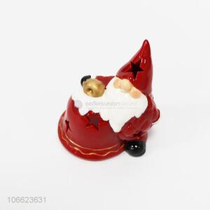 Hot sale decorative ceramic Santa Claus figurine ornaments for Christmas