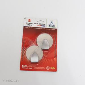 China OEM 2pc stainless steel wall hooks kitchen sticky hooks