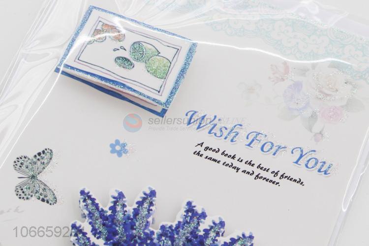 Simple Style Paper Greeting Card With Glitter Powder