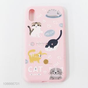 Cartoon Cat Pattern Plastic Mobile Phone Shell