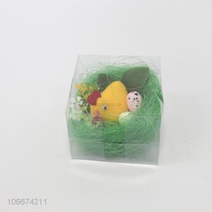 High quality easter home decoration easter chicken with eggs